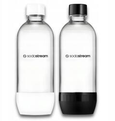 SodaStream Jet kulacs szaturátorhoz 2x 1L fekete/fehér mosogatógép szett (Jet 2x1l Black/White)