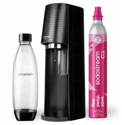 SodaStream Szódakészítő Gép SodaStream Terra Fekete vízgázosító palack Fuse 1L (TERRA Black Pepsi Mpack)