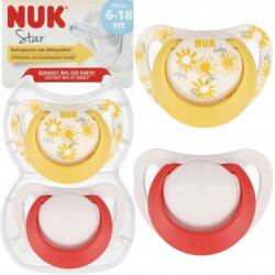 Nuk Nyugtató Cumi Szilikon 6-18M Star Kislánynak 2db Tok (541395)