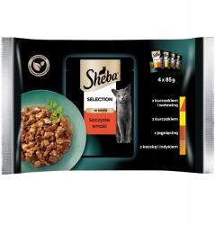 Sheba Selection nedves macskaeledel zamatos ízek szószban tasak 4x85 g (3065890100145)