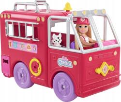 Mattel Chelsea Tűzoltóautó Összecsukható Játékbaba Szett Tartozékok 15cm (HCK73)