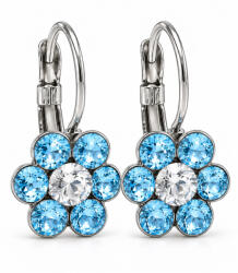 VIRÁG kapcsos fülbevaló - 12 mm (aquamarine) felnőtt méret (2026093004)