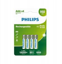 Philips Akkumulátor Philips Aaa (R3) 4 db 950mAh (R03B4A95/10)