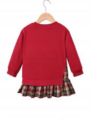 Shein Gyerek Piros Hosszú Ujjú Ruha 104-110CM 1LA