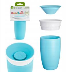 Munchkin Gyerek edzőpohár Miracle 360 Munchkin 296 ml csepegésmentes kék