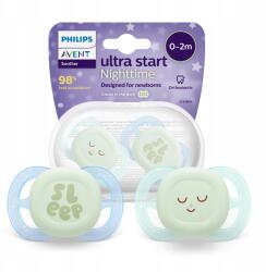 Philips Avent Philips Nyugtató cumi Ultra start nighttime 0-2m 2x SCF075/18 (SCF075/18)
