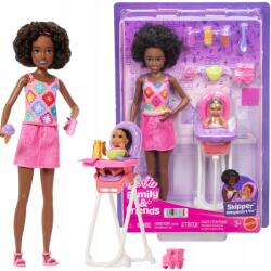 Mattel Barbie Baba Bébiszitter Skipper Szett Csecsemő És Etetőszék