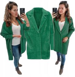 Soprato Nagy Méret 44-54 Alpaka Kabát oversize Oltott Zöld (E7239)