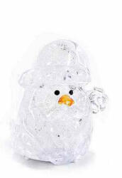 Decorer Decoratiune Craciun Pinguin acril transparent cu led 7x4.5x7.5 cm (84706)