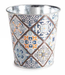 Decorer Ghiveci flori metal multicolor Majolica II Ø 10 cm x 10 H (81638)