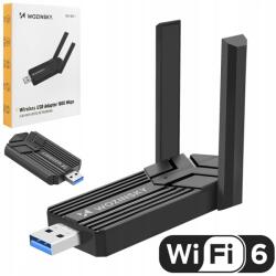 Wozinsky WiFi Wi-Fi Hálózati Kártya Adapter Usb Antennákhoz 1800Mbps 5GHz WPA3 (5907769387388)