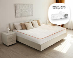 Green Future Saltea Ortopedica Green Future Orange Line Pachet 180x200 cm, medie/tare, 18 cm, husa antialergica Saltea