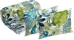 Alcam Set Alcam Jungle, pilota 220x200 cm, 2 perne 50x70 cm, fibra siliconica, husa microfibra, cu model