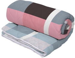 Alcam Pilota Alcam Blue Pink 220x200 cm, 2 persoane, 4 anotimpuri, fibra siliconica, husa microfibra, cu model