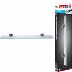 tesa Fürdőszobai polc tesa Smooz krómozott üveg 60cm max 12kg fúrás nélkül (40326-00000-00)