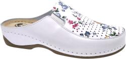 Dr Feet Saboti Dr Feet 2106 flori alb - dama