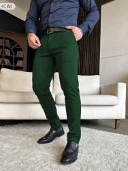 Shein Elegáns Férfi Nadrág Zöld Egyenes L 1