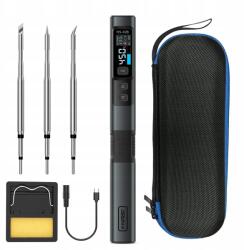 FNIRSI Hordozható forrasztópáka 100W Usb-c 100 - 450°C 2, 1 ohm +3 Hegy Fnirsi HS-02B (HS-02B)