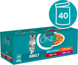 ONE Adult nedves macskaeledel bárány, hal, csirke, marha 40x85g (12500590)