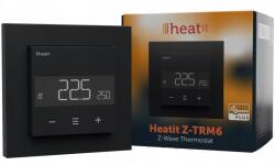 Heatit Z-TRM6 termosztát 16A (fekete) Z-Wave (5430568)