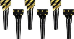 PartyDeco Fâșâitoare pentru petrecere - Negru auriu 28 cm