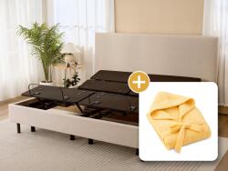 Dormeo Pat electric reglabil + halat de casa din muselină, muștar, L/XL (1000236156)