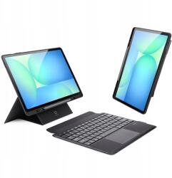 Dux Ducis Háttérvilágítással ellátott Dux Ducis tok Samsung Tab S10 Fe+ készülékhez, fekete (Etui z klawiaturą Dux Ducis (DK series))