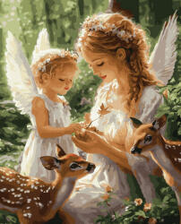 Oh Art! Set pictura pe numere, cu sasiu, Ingeri, 40x50 cm (ANG1113)