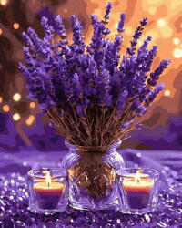 Oh Art! Set pictura pe numere, cu sasiu, Lavanda, 40x50 cm (ANG1167)
