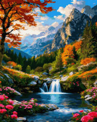 Oh Art! Set pictura pe numere, cu sasiu, Peisaj de munte, 40x50 cm (ANG1141)