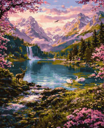 Oh Art! Set pictura pe numere, cu sasiu, Peisaj mirific, 40x50 cm (ANG1108)