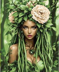 Oh Art! Set pictura pe numere, cu sasiu, Spiritul padurii tropicale, 40x50 cm (ANG1175)