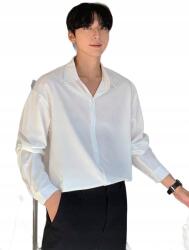 Shein Fehér Casual Hosszú Ujjú Ing Gallérral L 1MA (sm25061335310836377)