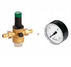 Honeywell Nyomásszabályozó, csavarokkal, 1/2 coll, nyomásmérővel 0-10 bar (D06F-1AM)