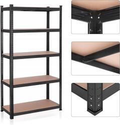 SONGMICS Tárolószekrény fekete 200 cm Loft tömör (GLR050B01)