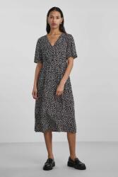 PIECES Ruha MIDI Ruha V-nyakkal, Rövid Ujjal S 5GA (17133688/Black DOT)