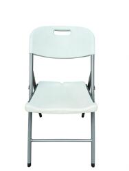 Heinner Scaun pliabil Heinner, plastic HDPE, structură din oțel, 55 x 46 x 83 cm, alb (HR-DSPP013)