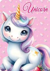 Unicorn Polár takaró 100x140 Unikornis rózsaszín 220g/m2 Faro (uni36-5456)