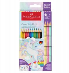 Faber-Castell Grip Unicorn akvarell zsírkréta, 10 db 3 db csillámpor (3051342)