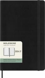 Moleskine heti naptár L, puha kötés, 18M, fekete 26/27 (8056999279820)