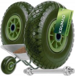 KRUMAD Teljes Kerék Talicska Kerti Kocsi Tömlő Nélküli 3.00-4 Erős Tengely (KOŁO PEŁNE DO TACZKI TACZEK WÓZKA OGRODOWEGO)