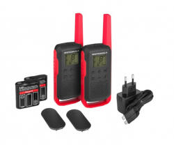 Motorola 2 Db Pmr Walkie-talkie Szett MOTOROLA-T62/RED 446, 1 MHz 446, 2 MHz (B6P00811RDRMAW)