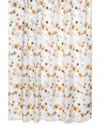 BellaTEX Fürdőszoba függöny Bézs Csillagok 180x200cm (Bellatex)