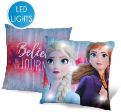 Disney Jégvarázs LED világító párna, díszpárna 40x40 cm (EWA20834WD) - sziporkashop