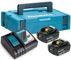 Makita 2 db-os BL1860B + 1 db DC18RC töltő + 1 db Makpac 198116-4 készlet (1409)