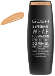 GOSH X-Ceptional Wear Foundation Long Lasting Makeup 19 Chestnut 35ml