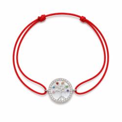 Flippy Bratara cu Nod Dublu din Argint 925, Copac in Cerc cu Zirconii, 1.53 g (06418)