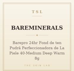 Bareminerals Barepro 24hr Fond de ten Pudră Perfeccionadora de La Piele 40-Medium Deep Warm 8g