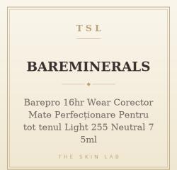 bareMinerals Barepro 16hr Wear Corector Mate Perfecționare Pentru tot tenul Light 255 Neutral 7 5ml