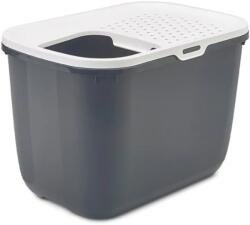 SAVIC Litiera pentru pisici SAVIC HOP cu capac antracit alb 58, 5x39x39, 5 cm (5411388201807)